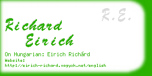 richard eirich business card